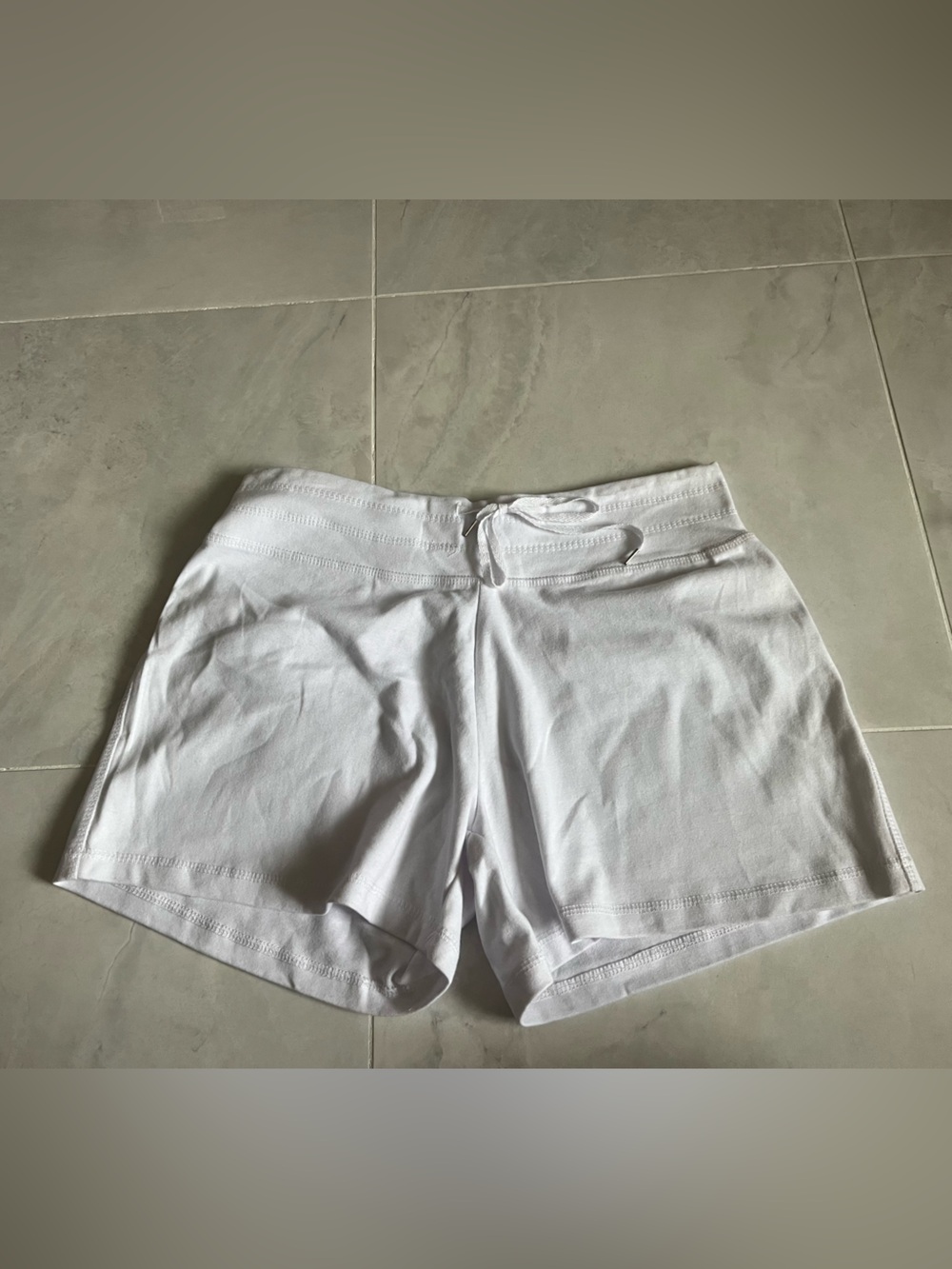 Women’s white sweatshorts